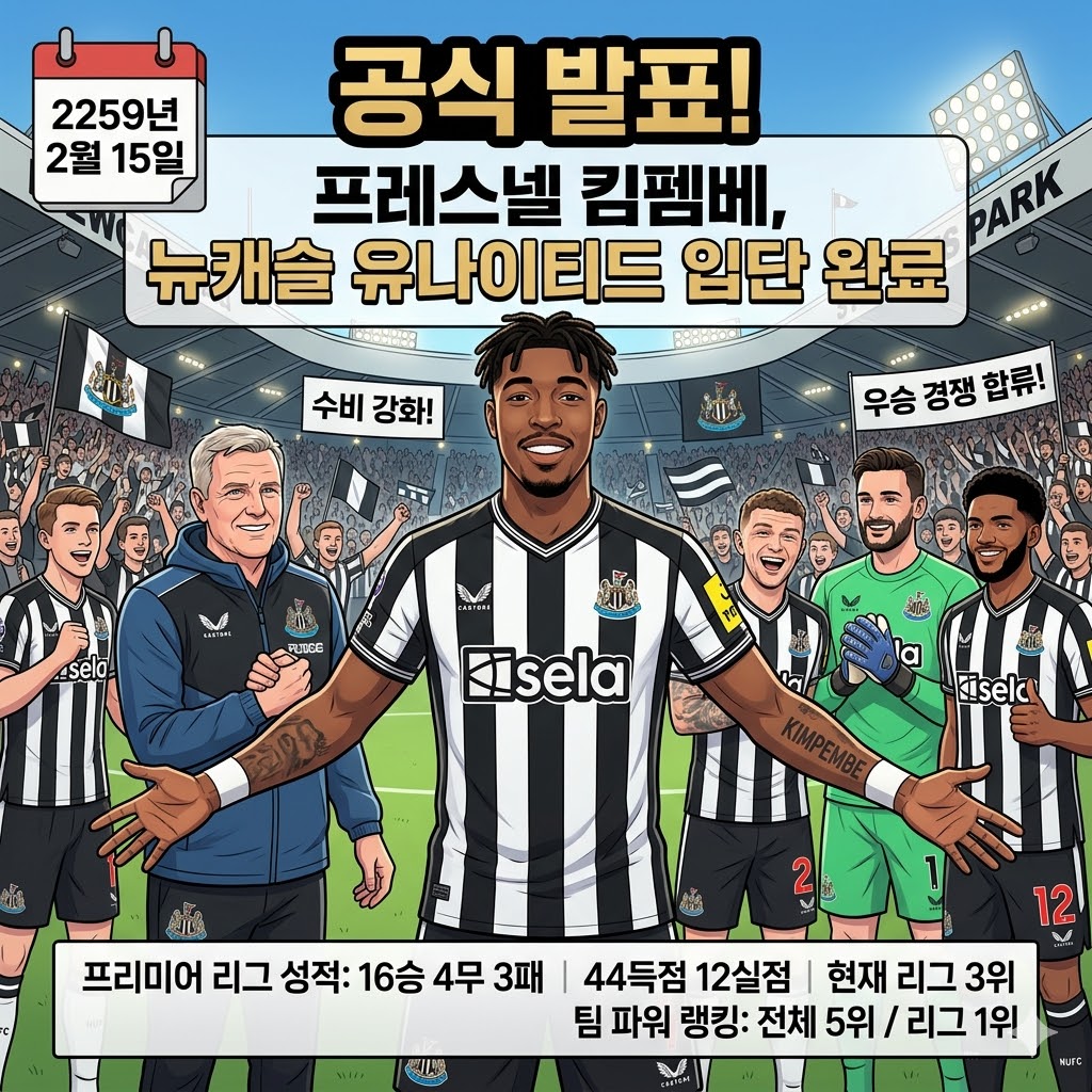 뉴캐슬, PSG 킴펨베 전격 영입! [철벽 수비] 완성